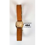 Audax 9k gold watch with leather strap. Not running