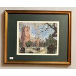 Artist’s Proof “Parish Church of St. Peter, Prestbury” by Harold Riley. Limited edition of 250
