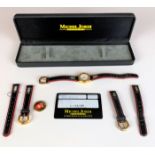 Michel Jordi, Geneve watch with 2 extra straps in original box with certificate