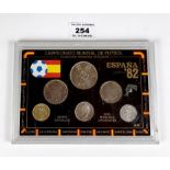 Cased set of World Cup Espana ’82 6 coins
