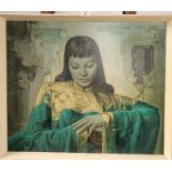 Print on board, “Lady from the Orient” by V. Tretchikoff, 27” x 22.5”, frame 29” x 24.5”. Print good