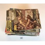 43 assorted Cowboy comics including Classics Illustrated, Kid Colt Outlaw, Lone Ranger, Laramie