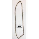 9k gold chain, w: 2.9 gms, 18” long