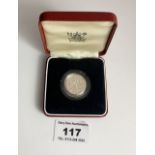 Boxed Royal Mint 1983 UK Silver Proof One Pound Coin (no certificate)