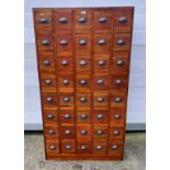 40 drawer apothecary style cabinet. 35.5” wide, 15.5” deep, 64” high