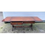 Reproduction drop leaf sofa table, 38” wide (59” extended), 20” high, 20” deep