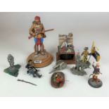 8 military figures, a cannon and dragon