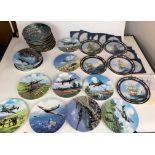 12 Franklin collectors plates ‘The Great Clipper Ships’, 12 Royal Doulton ‘Heroes of the Sky’