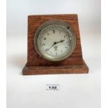 Smiths clock in wooden surround 6.5” long x 6” high