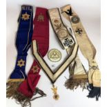 Assorted Masonic sashes