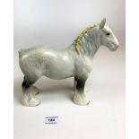 Beswick grey cart horse 9” long x 8.5” high. No damage