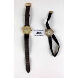 Pulsar watch with leather strap and 9k gold unnamed ladies watch with ribbon strap