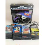 Boxed Sega Mega Drive with 16 games