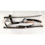 Original 1833 Dragoon Sabre, engraved United States 1833, includes Reproduction 1833 Sabre Belt,