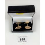 Pair of 18k gold Masonic cufflinks, w: 9.3 gms