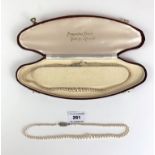 Cased set of Pompadour pearls