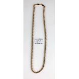 9k gold necklace, length 20”, w: 6 gms