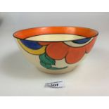 Bizarre by Clarice Cliff bowl 7” wide, 3.25” high