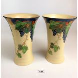 Pair of Royal Doulton vases 9.5” high. No damage
