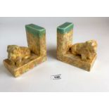 Pair of Beswick dog bookends 5” long x 5” high. No damage