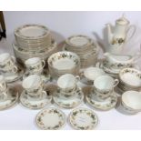 Royal Doulton Larchmont tea and dinner service including 13 large, 11 medium and 12 small dinner
