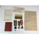 3 WW1 medals – 1914-1918 War medal, The Great War for Civilisation medal and 1914-15 medal, all