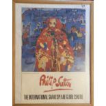 Theatre poster – Philip Sutton, The International Shakespeare Globe Centre, image 23.5” x 31.5”,