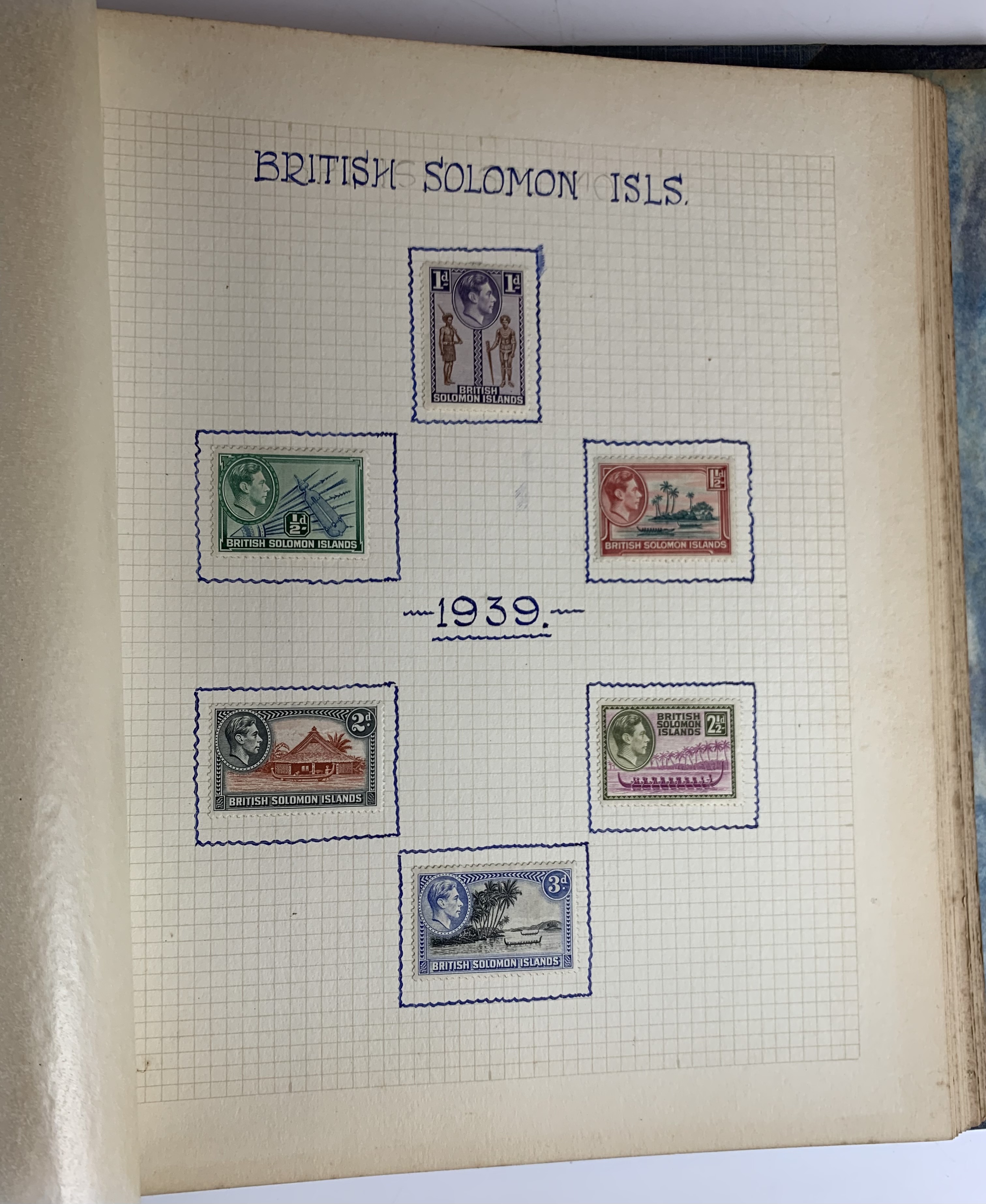 Blue album of GB and Commonwealth mint stamps from the 1930’s-40’s including 1948 Olympics - Image 8 of 8