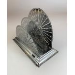 Metal deco style letter rack, 9” long, 4.5” wide, 6.5” high