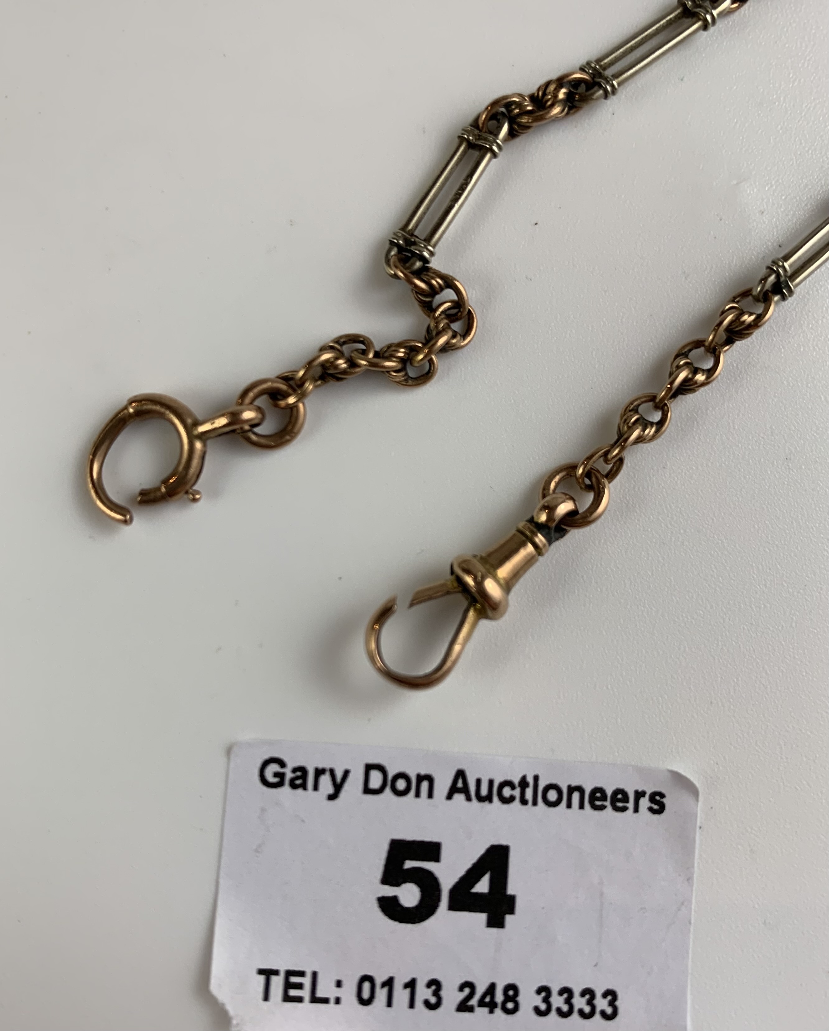 9k gold watch chain, length 14.5”, w: 10.8 gms - Image 3 of 4