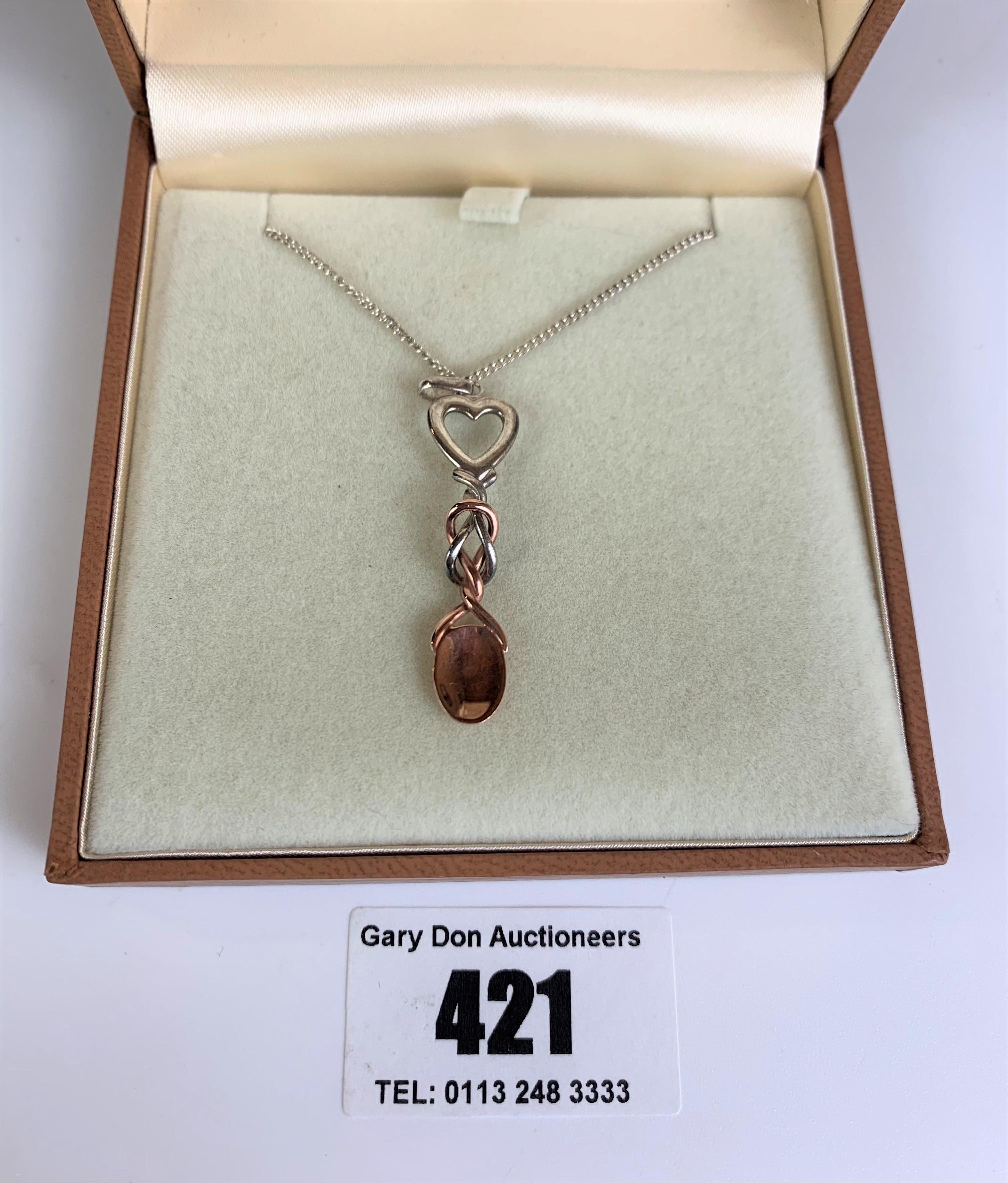 Boxed silver necklace with Clogau pendant. Length of necklace 18” and pendant 1.5”. Total w: 5.1 - Image 2 of 5