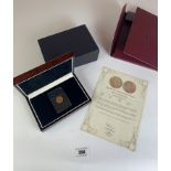 Boxed Queen Victoria Young Head Half Sovereign 1883 from The London Mint Office with certificate