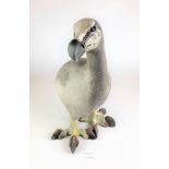 Large pottery bird, unsigned but after Jennie Hale. 16” high. Feet been repaired. Paint missing from