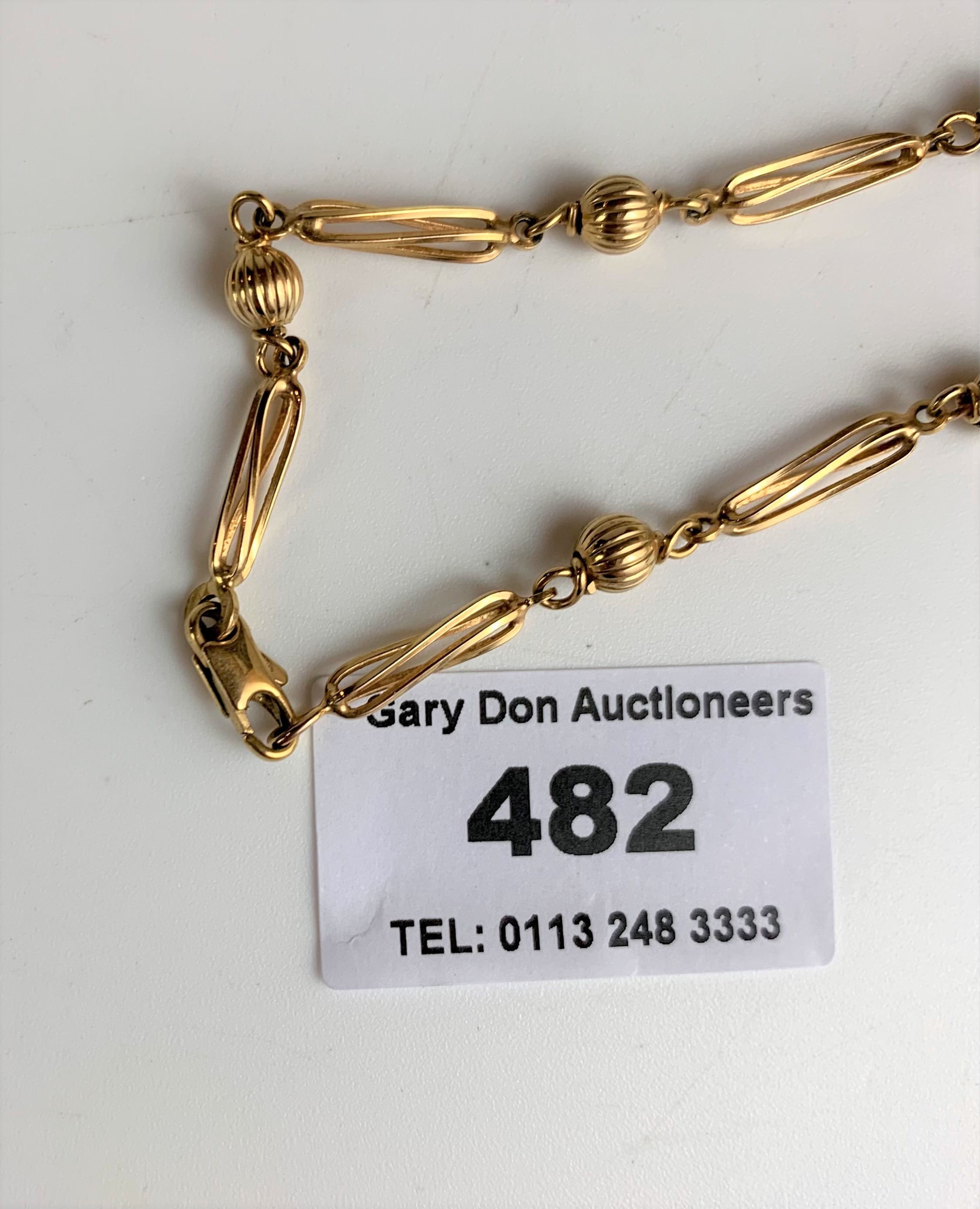 9k gold necklace, length 20”, w: 13.5 gms - Image 3 of 3