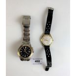 Stainless steel Seiko gents watch, running and J.W. Benson gents watch, not running