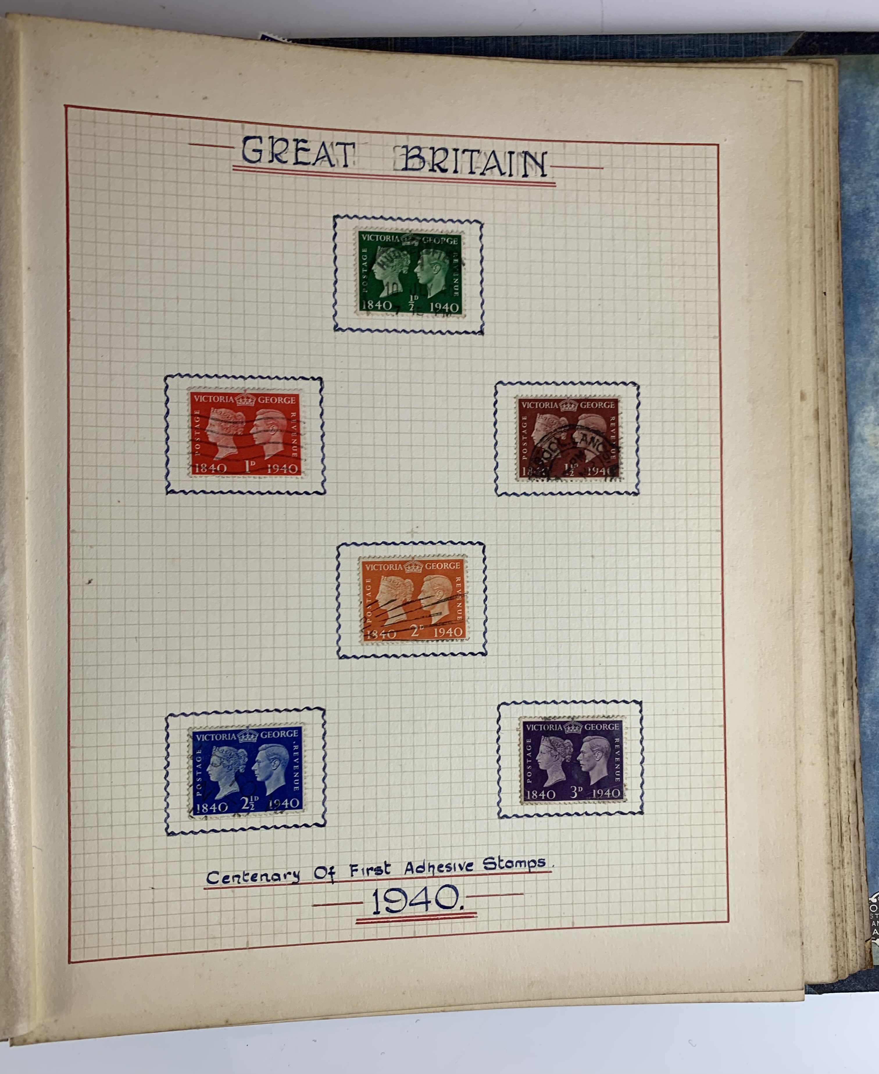 Blue album of GB and Commonwealth mint stamps from the 1930’s-40’s including 1948 Olympics - Image 4 of 8