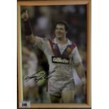 Autographed photograph of Rugby player