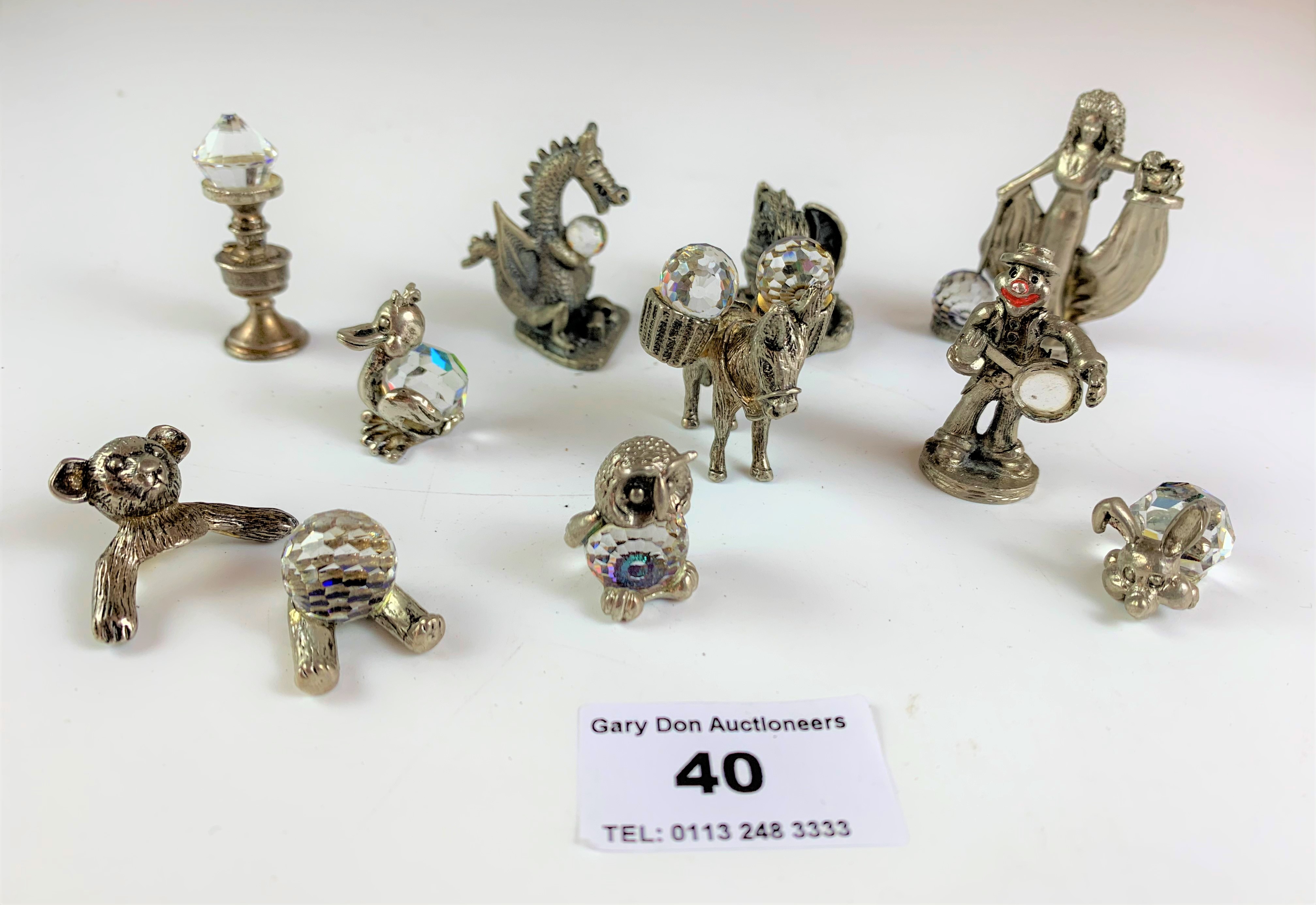 Collection of small metal figures including dragons - Image 2 of 6