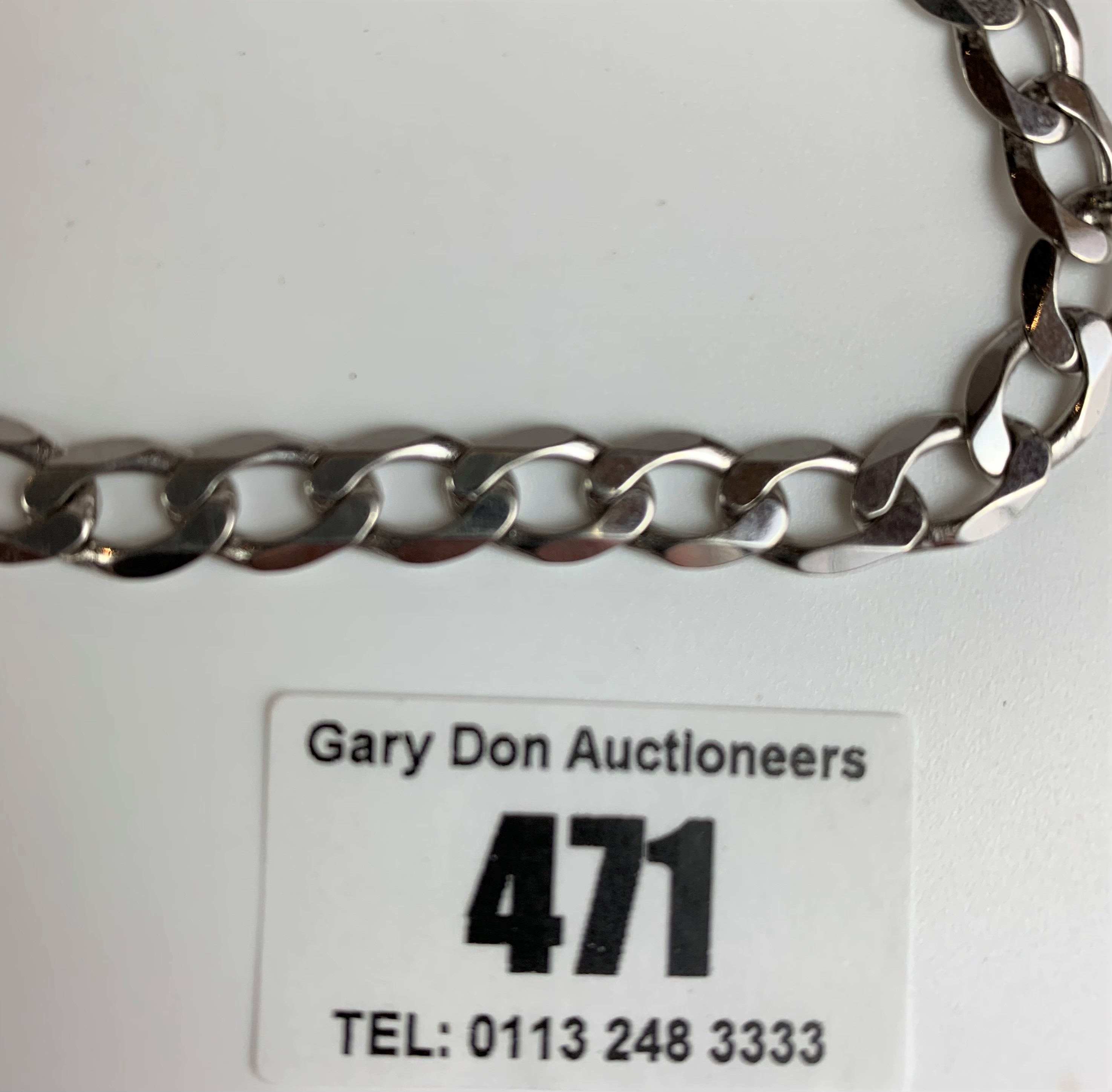 9k white gold bracelet, length 7”, w: 11.6 gms - Image 3 of 4