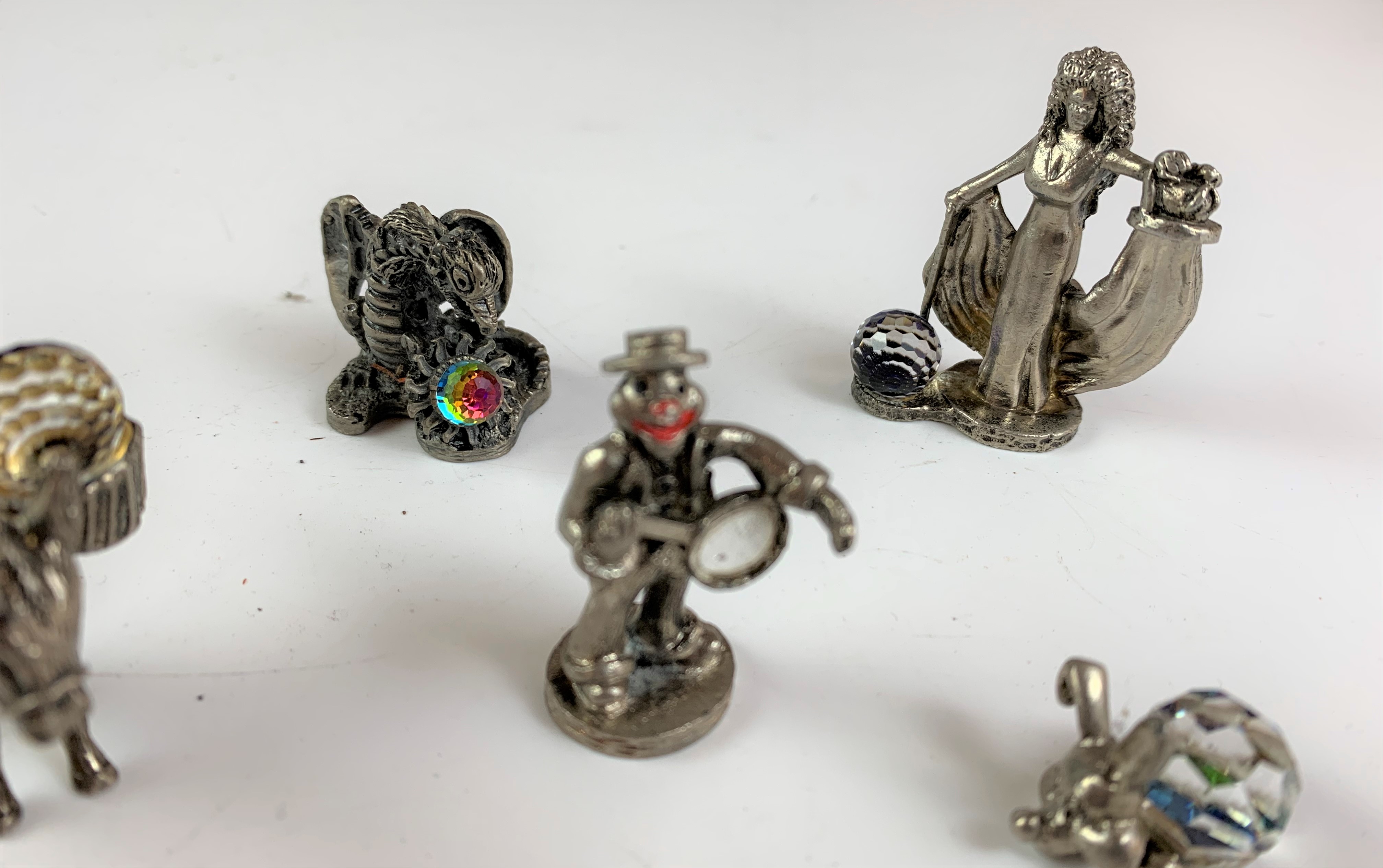 Collection of small metal figures including dragons - Image 3 of 6