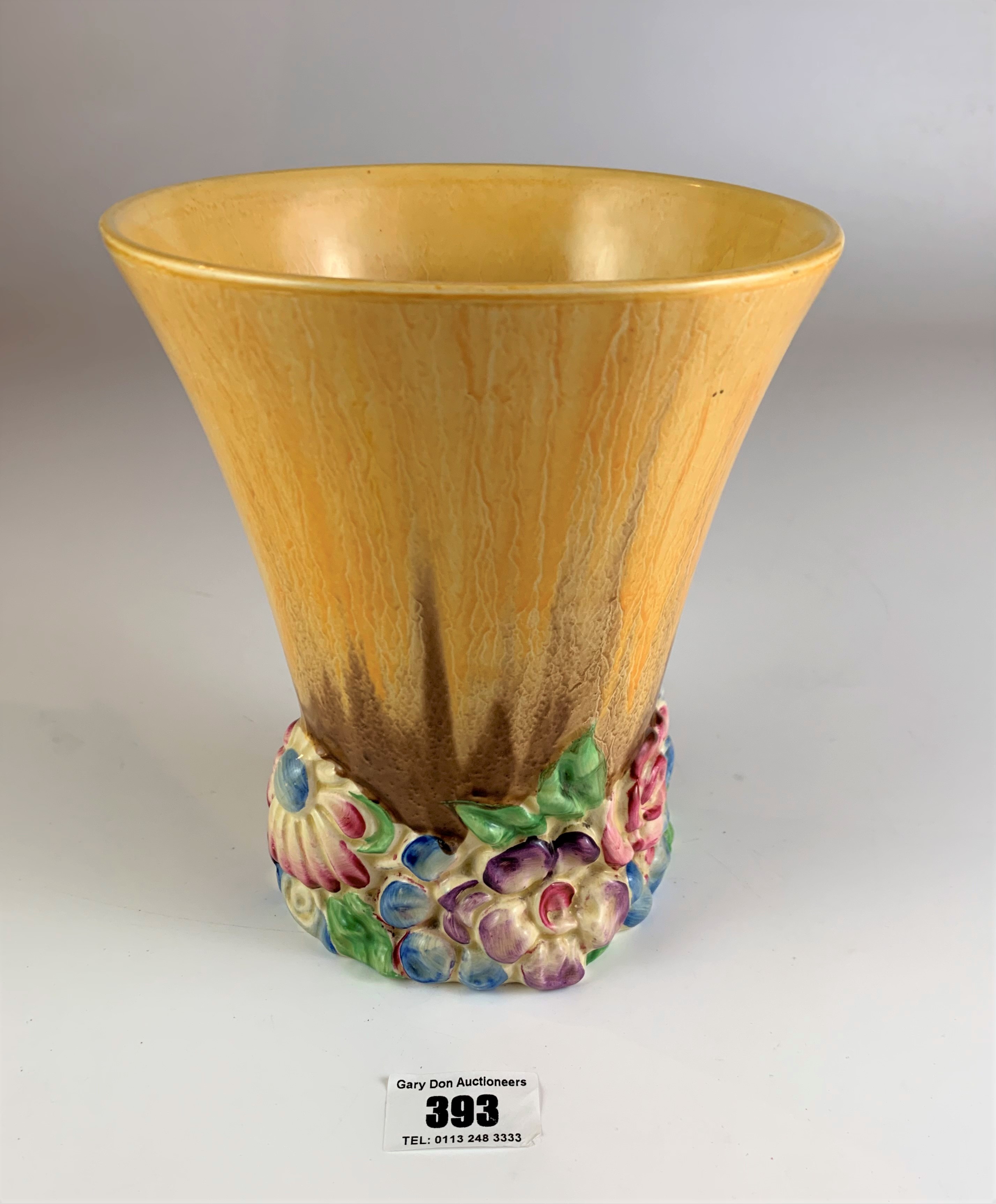 Clarice Cliff vase, 7” high x 6” wide. No damage - Image 2 of 5