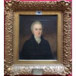 Oil painting on canvas with plaque ‘George Corser of Bletchley, Banker, 1755-1835’, unsigned.