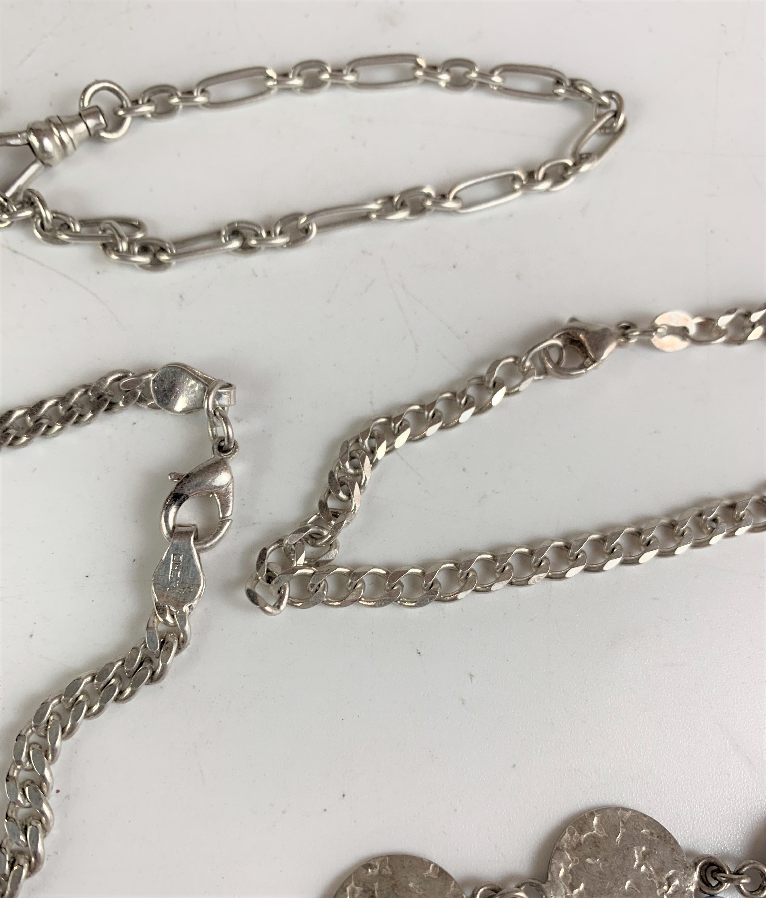 5 silver bracelets, total w: 1.2 ozt - Image 5 of 6