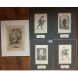 5 RSC unframed etchings of Richard Burbadge, William Henry West Betty, Henry Irving, Edmund Kean and