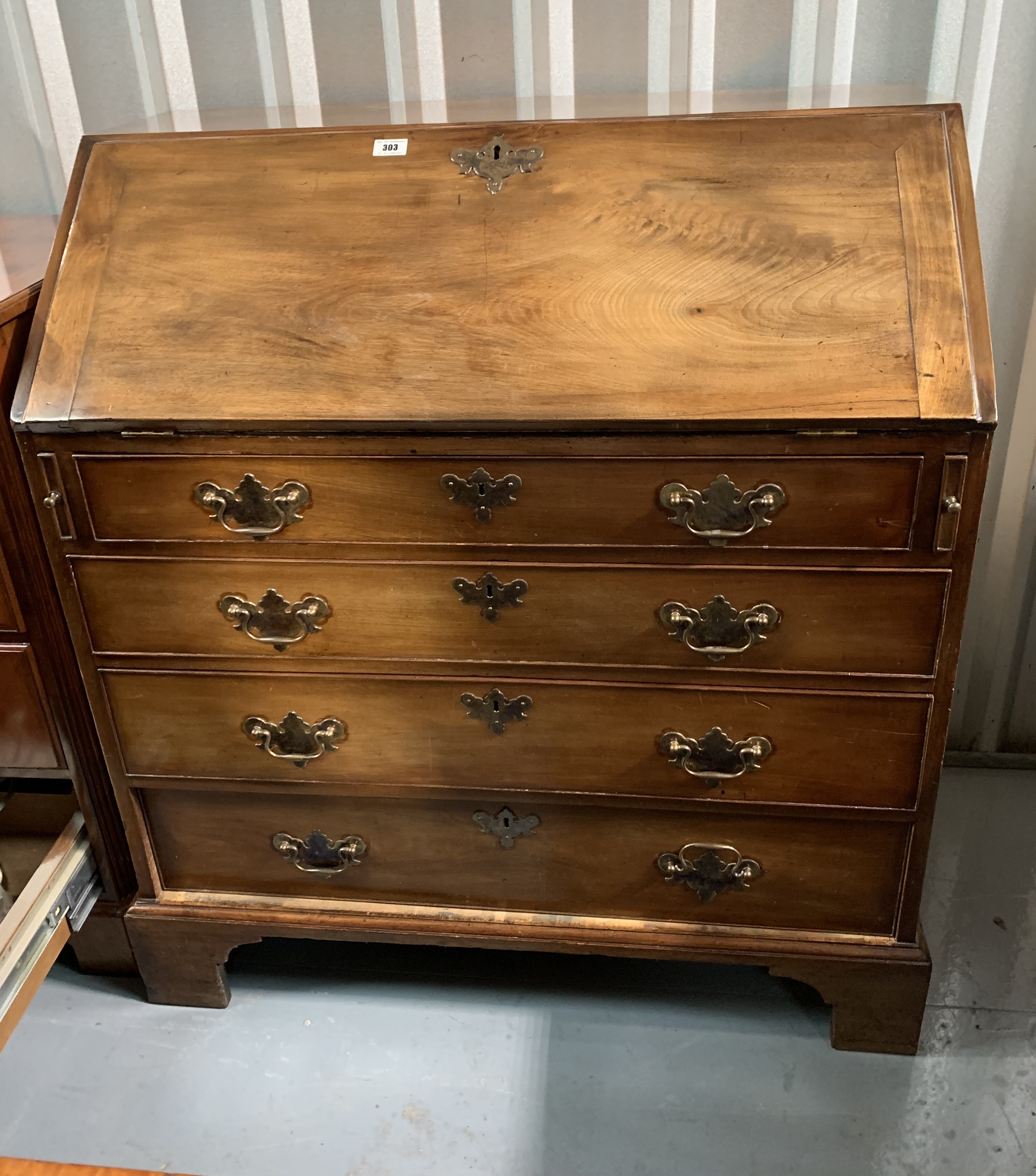 Antique walnut bureau with fitted interior. 40” high, 36” wide, 20” deep - Image 2 of 6