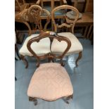 3 assorted carved Victorian occasional chairs