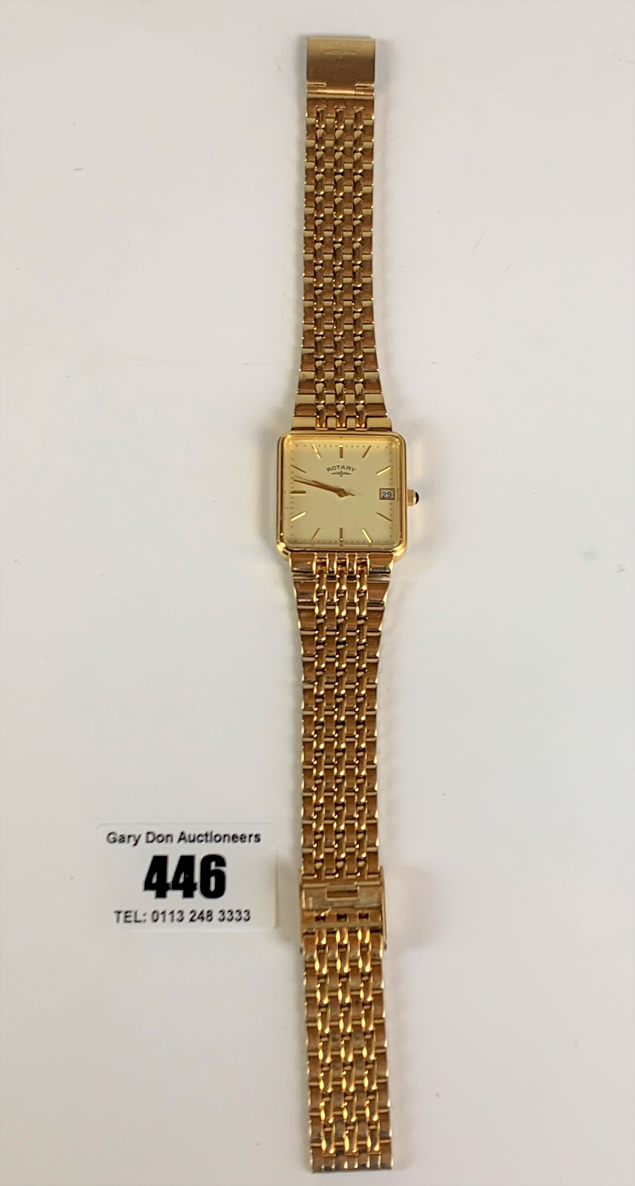 Rotary gold plated watch, not running