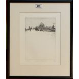 Nicholas Middleton etching ‘Lower Lea Valley in Snow’, signed and numbered 13/50. Image 6” x 8”,