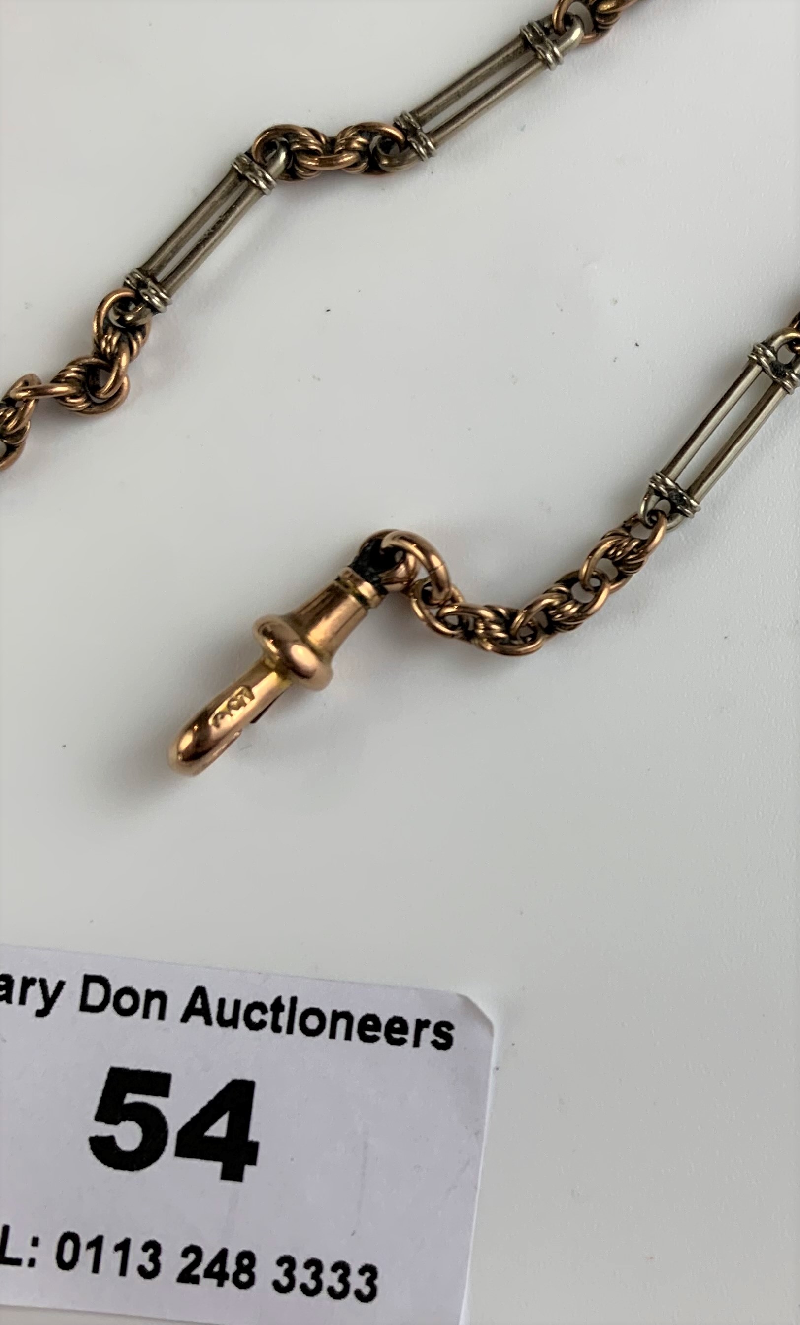 9k gold watch chain, length 14.5”, w: 10.8 gms - Image 4 of 4