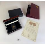 Boxed Queen Victoria Young Head Half Sovereign 1884 from The London Mint Office with certificate